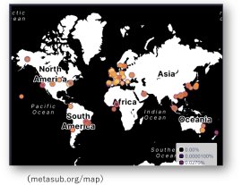 世界都市の微生物マップ