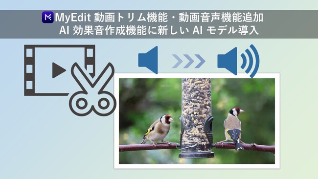 サイバーリンク、「MyEdit」に動画トリミング機能と効果音生成機能を追加、AI 効果音作成機能を新しい AI モデルで強化