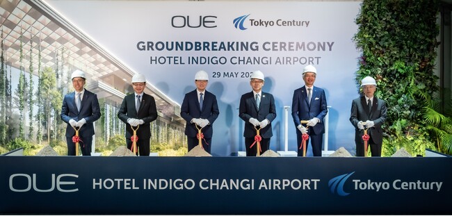 東京センチュリー・OUE Limited共同開発の「Hotel Indigo Changi Airport」において、Changi Airport Groupとともに起工式を開催
