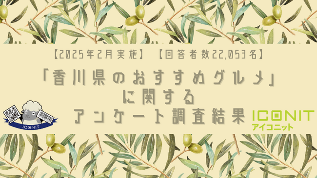 【2025年2月実施】【回答者数22,053名】「香川県のおすすめグルメ」に関するアンケート調査結果