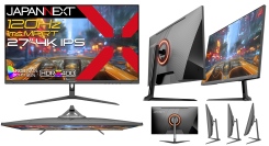 JAPANNEXTがHDMI 2.1搭載 27インチ IPSパネル採用 120Hz対応の4Kゲーミングモニターを41,980円で5月30日(金)に発売