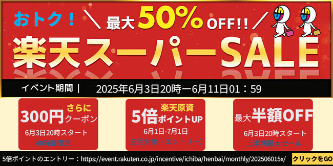 【店舗名FastSaleDirect】楽天市場6月Super Sale大セールのおトクな情報ーー第一弾