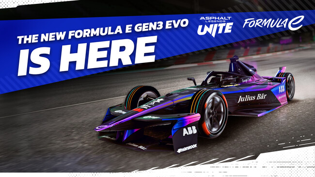 『アスファルト：Legends Unite』にフォーミュラE最先端マシンGEN3 Evoが初登場