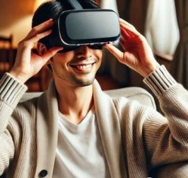 「VRゴーグル 見える君」使用イメージ 「VRゴーグル 見える君」使用イメージ