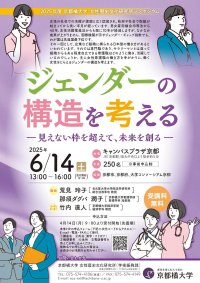 【京都橘大学】「ジェンダーの構造を考える－見えない枠を超えて、未来を創る－」京都橘大学 女性歴史文化研究所シンポジウムを開催