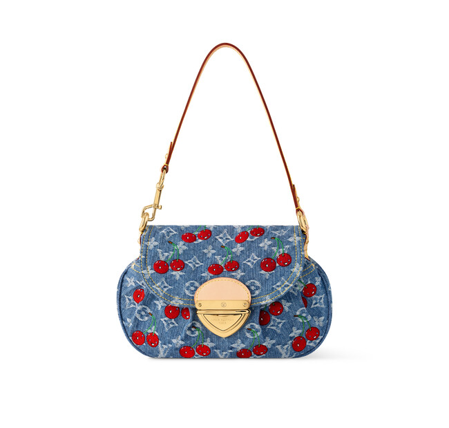 【ルイ・ヴィトン】「LOUIS VUITTON × MURAKAMI」第3章よりモノグラム・デニムにカラフルなチェリー・モチーフの刺繍を施したアイテムを発売