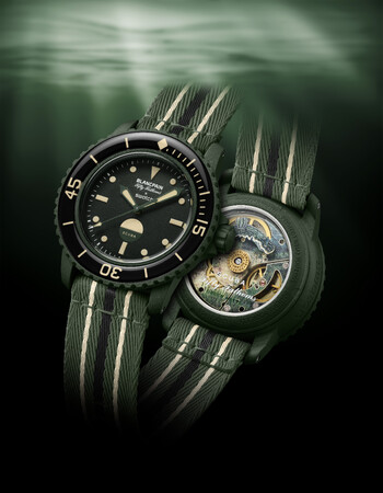 海にインスパイアされた、冒険心溢れるタイムピース：BLANCPAIN X SWATCH BIOCERAMIC SCUBA FIFTY FATHOMSコレクションに新作GREEN ABYSSが登場