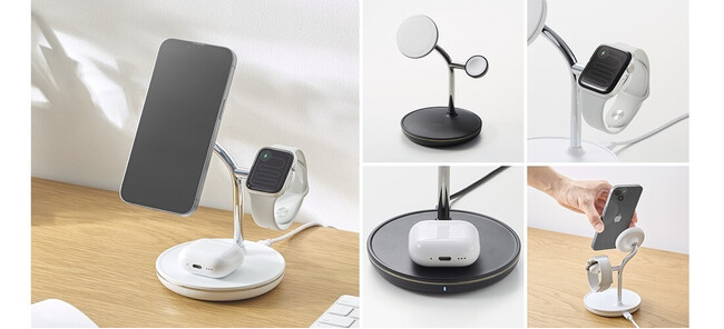 ケーブルから解放された充電環境を実現！ iPhone/Apple Watch/AirPodsの3台を同時に充電できる Appleユーザー向け 3in1ワイヤレス充電器を新発売