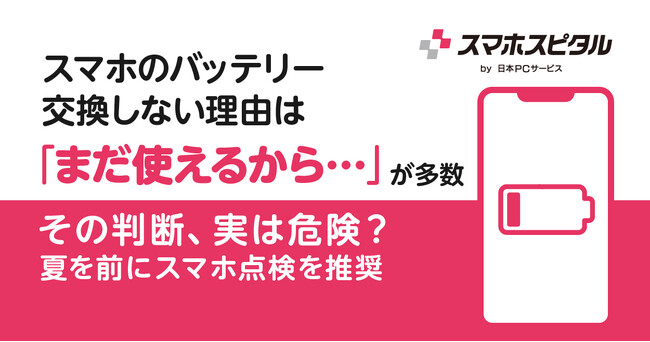 スマホのバッテリー交換しない理由は「まだ使えるから…」が多数その判断、実は危険？　夏を前にスマホ点検を推奨