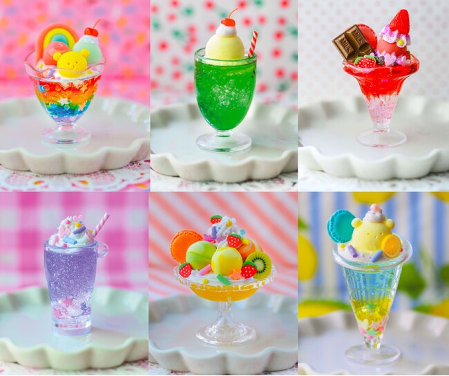 レトロ喫茶クリームソーダなどのミニチュアスイーツが6種類もつくれる！　かわいすぎて見ているだけで幸せ気分になれる本格的クラフトキット『ミニチュアスイーツカフェ』6月5日発売！
