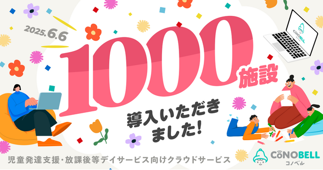 児童発達支援・放課後等デイサービスの業務効率化ICT『コノベル』が累計1000施設へのご支援を実現しました！