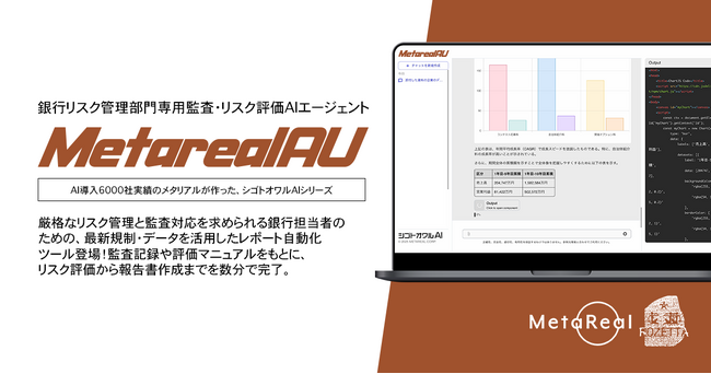 【メタリアル・グループ】内部リスク評価報告書作成AIエージェント「Metareal オーディット(Metareal AU)」6/5提供開始