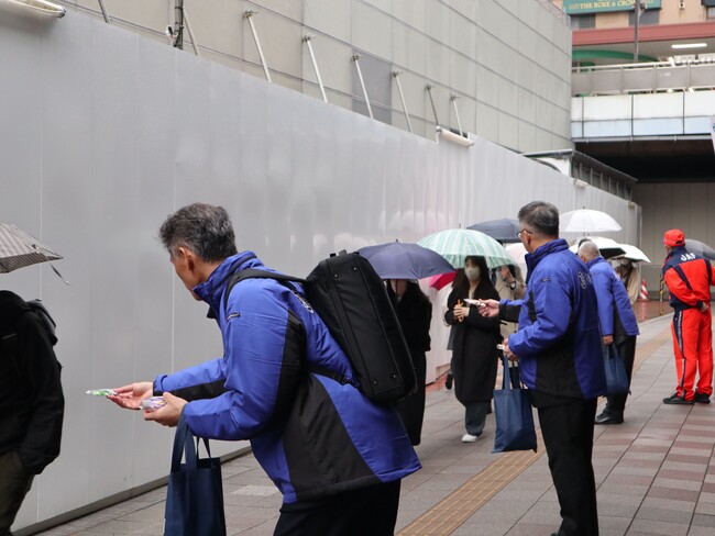 【JAF東京】政府の発表を受け、税制活動を強化 JR田町駅付近で街頭活動を行います
