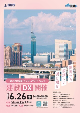 【開催案内】令和7年6月26日(木)開催_第３回 協業マッチングイベント「建設DX」参加申込受付中！
