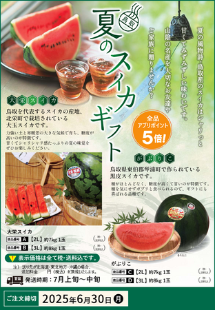 今井書店「鳥取 夏のスイカギフト」のお知らせ