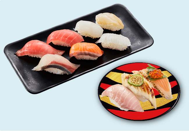 今週もお得な週末が始まる！みんなでのお食事も、一人でほっとひと息カフェ利用も、週末はかっぱ寿司がお得！　お寿司からサイド・スイーツまで、まさに“フルコース”！　4日間限定のお得なセットメニュー販売