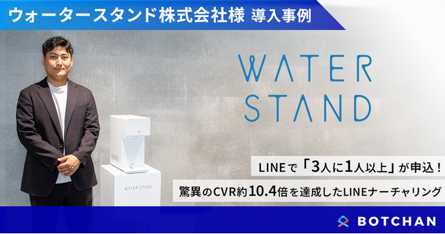 【CVR最大10.4倍】ウォータースタンド社のLP離脱対策「BOTCHAN Engagement」とは？導入事例でその全貌を公開