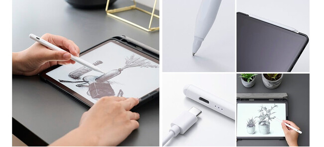 まるでシャープペンのような描き心地! 約1mmの極細ペン先で狙った場所にしっかり描けるタッチペンと Apple Pencil対応の交換ペン先を新発売