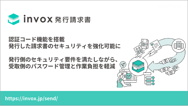「invox発行請求書」に認証コード機能を搭載　発行した請求書のセキュリティを強化可能に