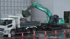 自動運転によるダンプ積込みの様子