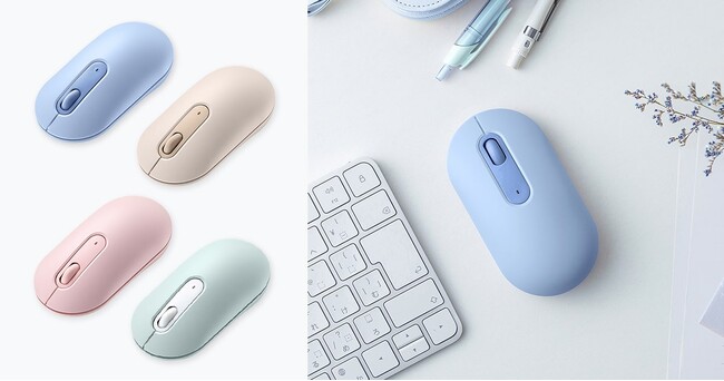 くすみカラーで手元をおしゃれに、静音Bluetoothマウスを発売