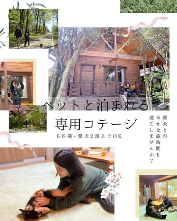 自然と、愛犬と。リゾートで心ほどけるログコテージステイ