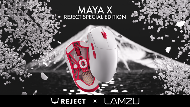 【REJECT GEAR】LAMZUとコラボレーションしたワイヤレスゲーミングマウス「REJECT x LAMZU MAYA X REJECT SPECIAL EDITION」6月13日(金)予約開始