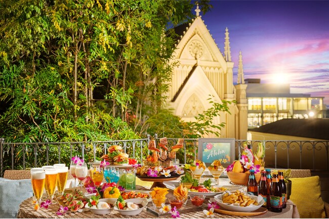 【横浜】夏季限定ビアイベントを開催！ライトアップされた大聖堂を眺めながら、心ほどけるひととき『ハワイアン・ラナイ・ビアタイム』～He lā maika'i nou 良い1日を～