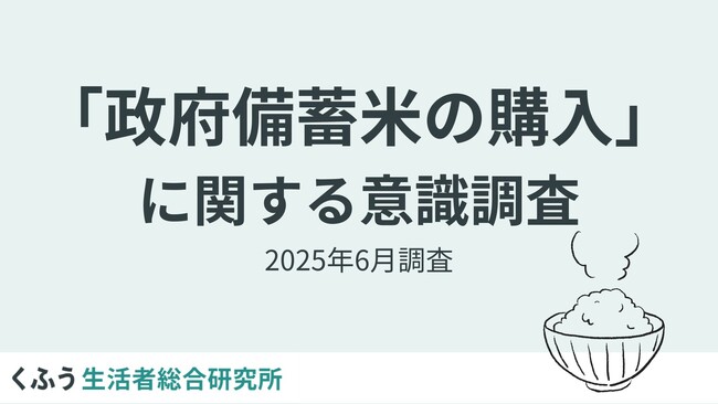 政府備蓄米について1万人に緊急調査！64%が「購入意向あり」、36%が「購入しない・興味なし」と回答