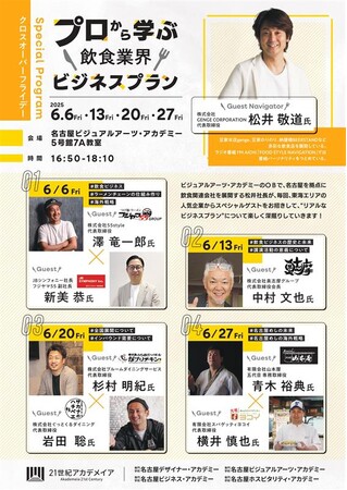「名古屋めし」の海外戦略から、ラーメンチェーンの仕組み作りまで。経営者から“食のビジネス戦略”を学ぶ。全4回の特別授業を6月6日（金）から開講