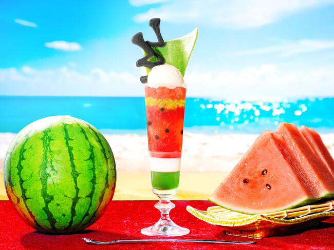 メズム東京、オートグラフ コレクション 夏限定の彩りと涼を重ねた大人の一品、スイカとバジルの「レイヤード・パフェ」