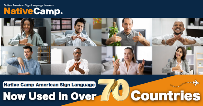 【Native Camp American Sign Language / アメリカ手話】Reaching Over 70 Countries Worldwide / ユーザー世界70カ国突破