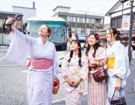 友達と浴衣体験