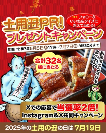 【西尾市のうなぎを食べよう！土用丑ＰＲ！】プレゼントキャンペーン開催中！（愛知県西尾市ふるさと納税）