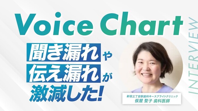 歯科検診業務を革新　AIカルテ「ボイスチャート」が歯科ドックレポート自動作成機能をリリース