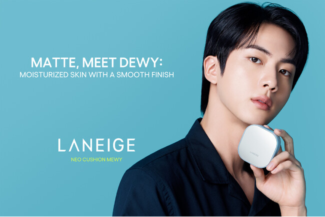 【LANEIGE】グローバルアンバサダー BTS JINの 大型ビジュアルが渋谷に出現！「ネオクッション ミュイ」見逃せない7日間の特別広告展開