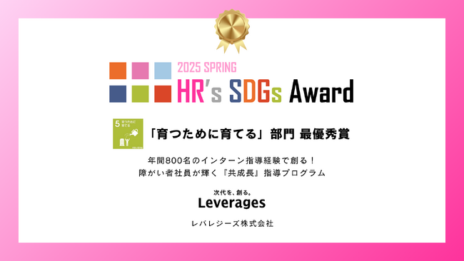 障がい者就労支援サービスのワークリア、HR’s SDGsアワード「育つために育てる」部門の最優秀賞受賞