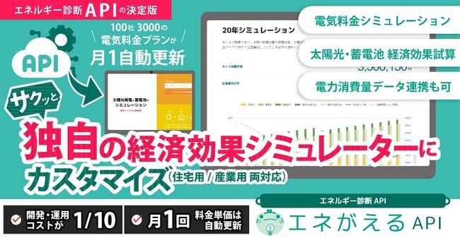 エクソルが太陽光発電シミュレーションシステムに国際航業の「エネがえるAPI」を導入