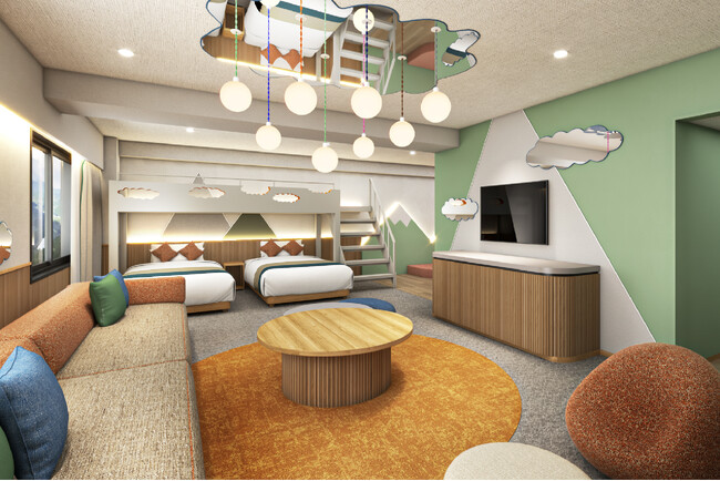 <空>と<太陽>のファミリールームに、貸切風呂家族で楽しむ温泉ホテル『ザ・パルス霧島』・2025年8月16日開業