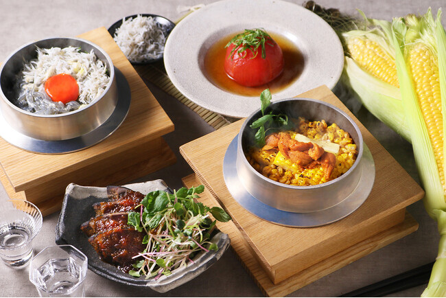 夏を感じるとうもろこしの釜飯やかつおの藁焼きなど、旬を楽しむ逸品料理。横浜モアーズ「黒十（コクトウ）」で6月18日より。