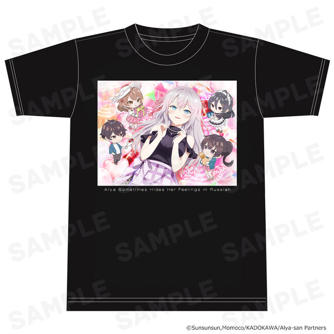 TVアニメ「時々ボソッとロシア語でデレる隣のアーリャさん」Tシャツ、サムネイルキラステッカーセット、アクリルコースター(スタンド付)の受注を開始しました！
