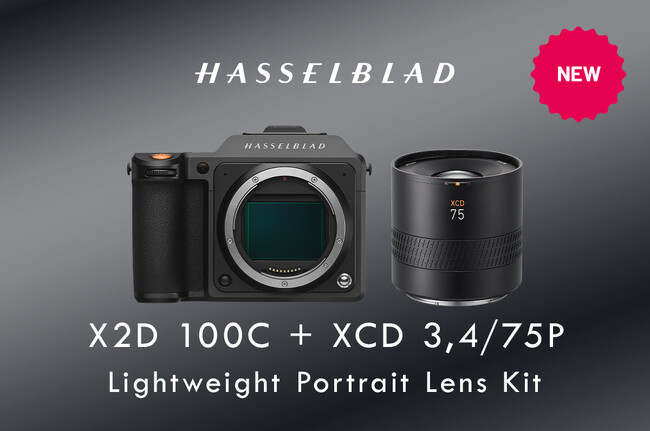 撮影体験をさらに深める特別なセット HASSELBLAD X2D 100C + XCD 3,4/75P Lightweight Portrait Lens Kit を発売