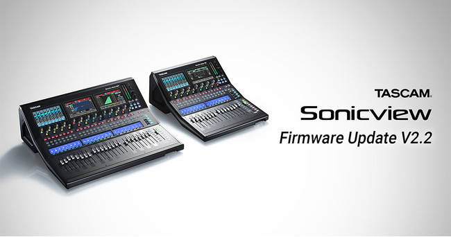 デジタルミキサー『TASCAM Sonicview』がV2.2にアップデート。 Ember+外部制御プロトコルの公開やルーティング画面など多数の機能を追加