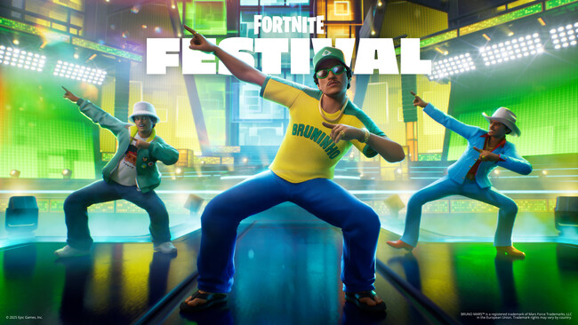 グラミー賞を16回受賞する世界的スーパースター「Bruno Mars」が「Fortnite Festival」シーズン9のアイコンとして登場！