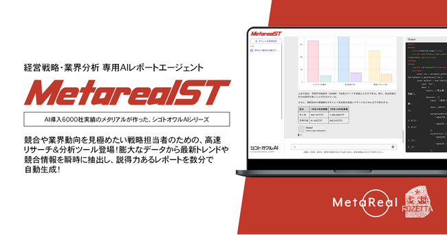 【メタリアル・グループ】業界動向・競合分析レポート作成AIエージェント「Metareal ストラテジー(Metareal ST)」6/18提供開始