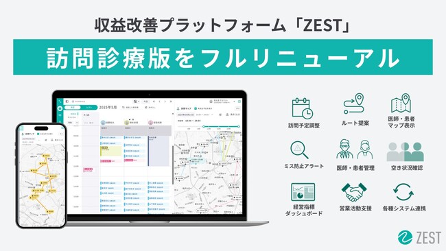 訪問診療の業務効率と経営改善を訪問スケジュールからサポート