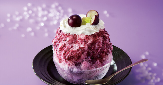 ひんやりふわふわな「天然水の削り氷」に新作２品が登場！6月26日（木）～「天然水の削り氷 濃厚ぶどうのみるく仕立て」と「天然水の削り氷 檸檬とゆずの和紅茶」を発売！