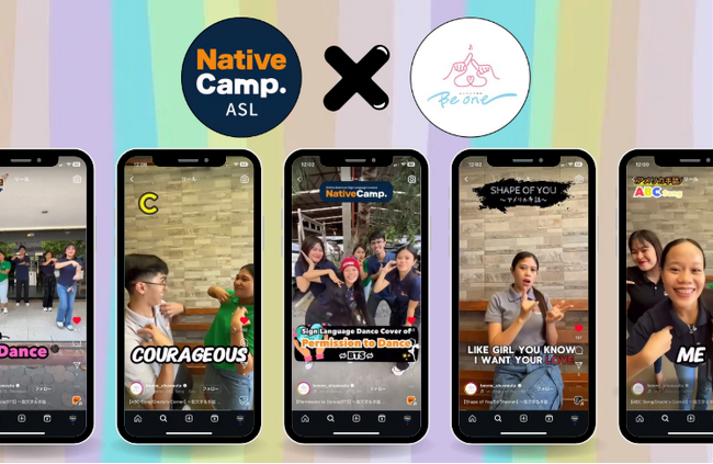 【Native Camp American Sign Language / アメリカ手話】人気インフルエンサー「みんなの手話歌～Be One～」とコラボ