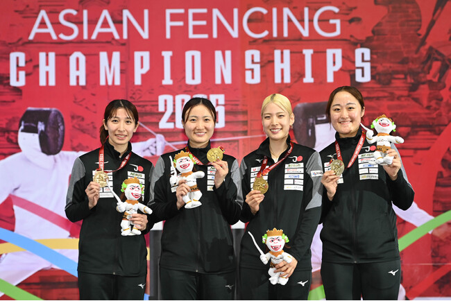 【フェンシング】アジア選手権（インドネシア/バリ）女子サーブル団体で初の金メダル優！