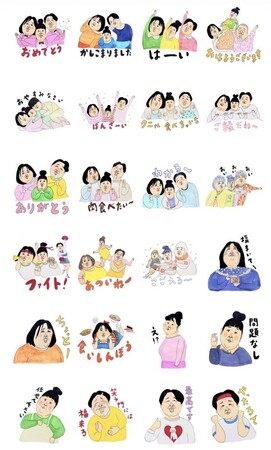 日常使いできるスタンプから森三中ならではの面白スタンプまで24種類『森三中の使いやすいスタンプ』発売！